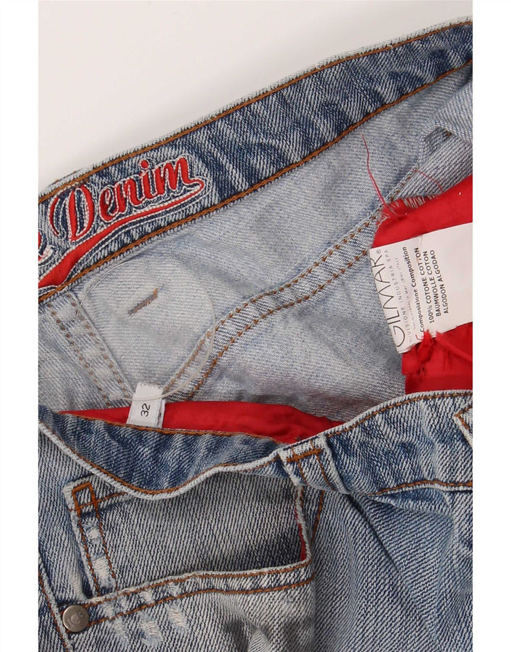 Damskie jeansy Iceberg Pluto w trudnej sytuacji W32 L32 Niebieskie bawełniane kreskówki