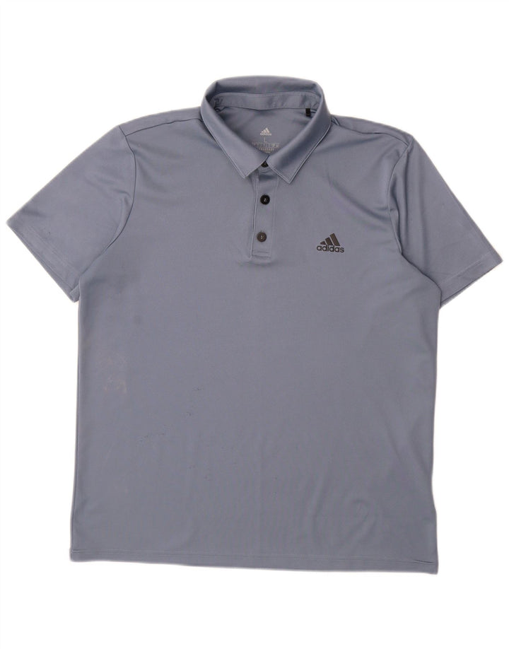 Męska koszulka polo Adidas Aeroready, duża, niebieska, z poliestru