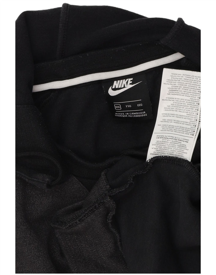 Męski sweter z kapturem NIKE 2XL, szara, bawełniana z blokami kolorów