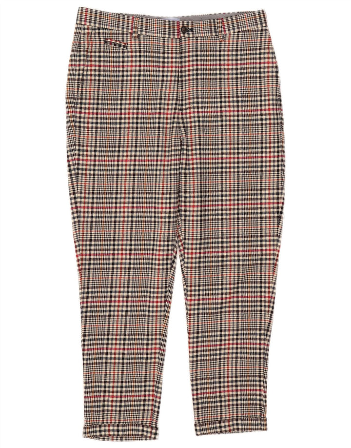 Męskie krótkie spodnie Zara EU 40 Medium W31 L25 Beżowy poliester w kratę