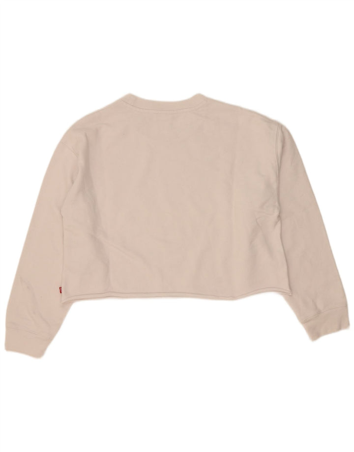 Damska bluza Levi's Oversize Crop Graphic Jumper UK 10 Small White