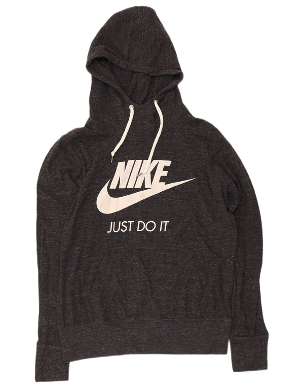 Damski sweter z kapturem Nike Graphic UK 16, duży, szary, nakrapiany poliester