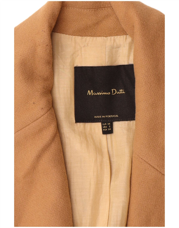 Płaszcz damski Massimo Dutti EU 34 2XS beżowy wełniany