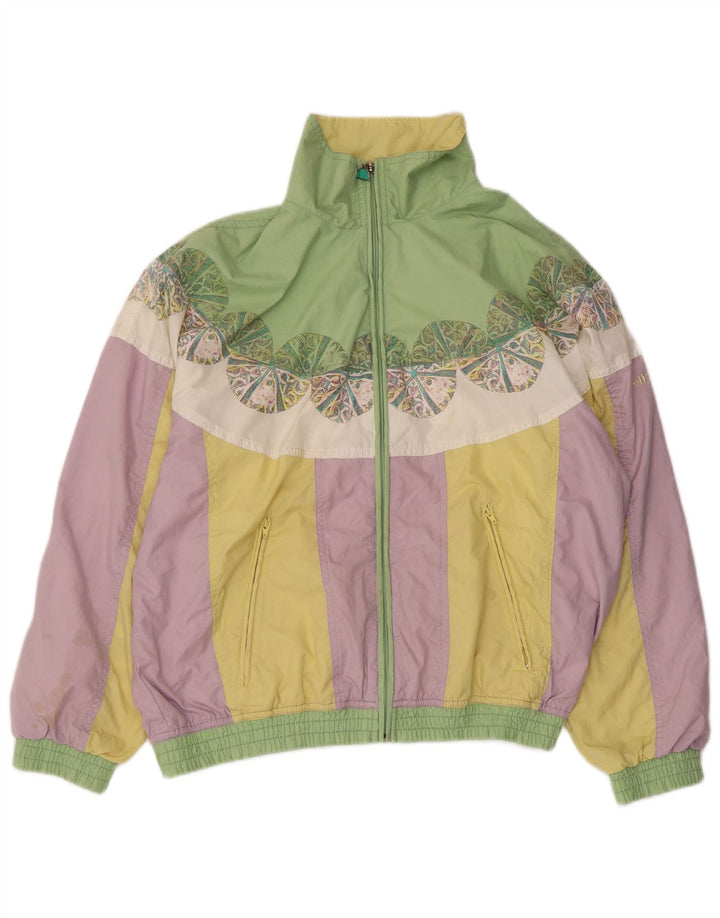 Damska kurtka bomberka oversize ELLESSE UK 18 XL, wielokolorowa, z blokami kolorów