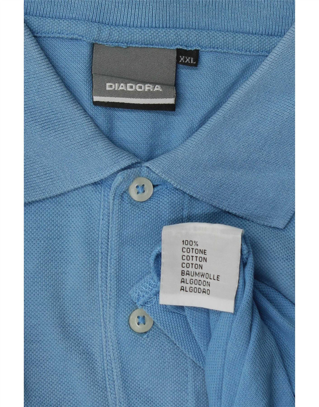Męska koszulka polo Diadora 2XL, niebieska, bawełniana