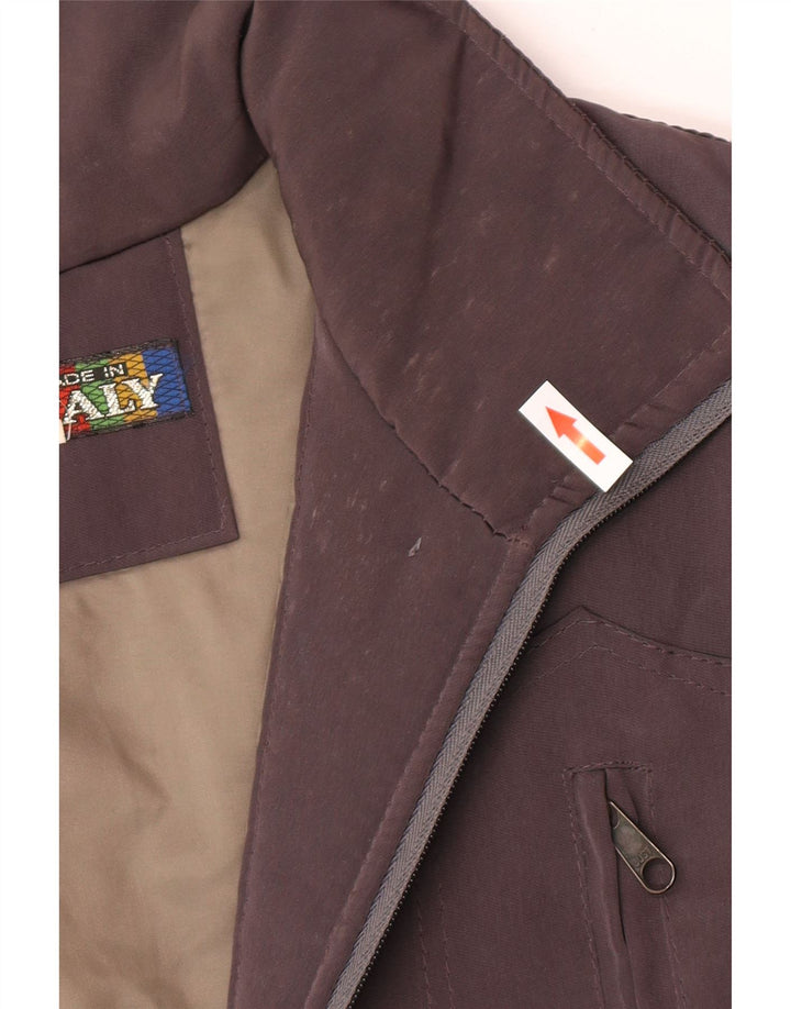 Vintage damski płaszcz oversize UK 18 XL brązowy