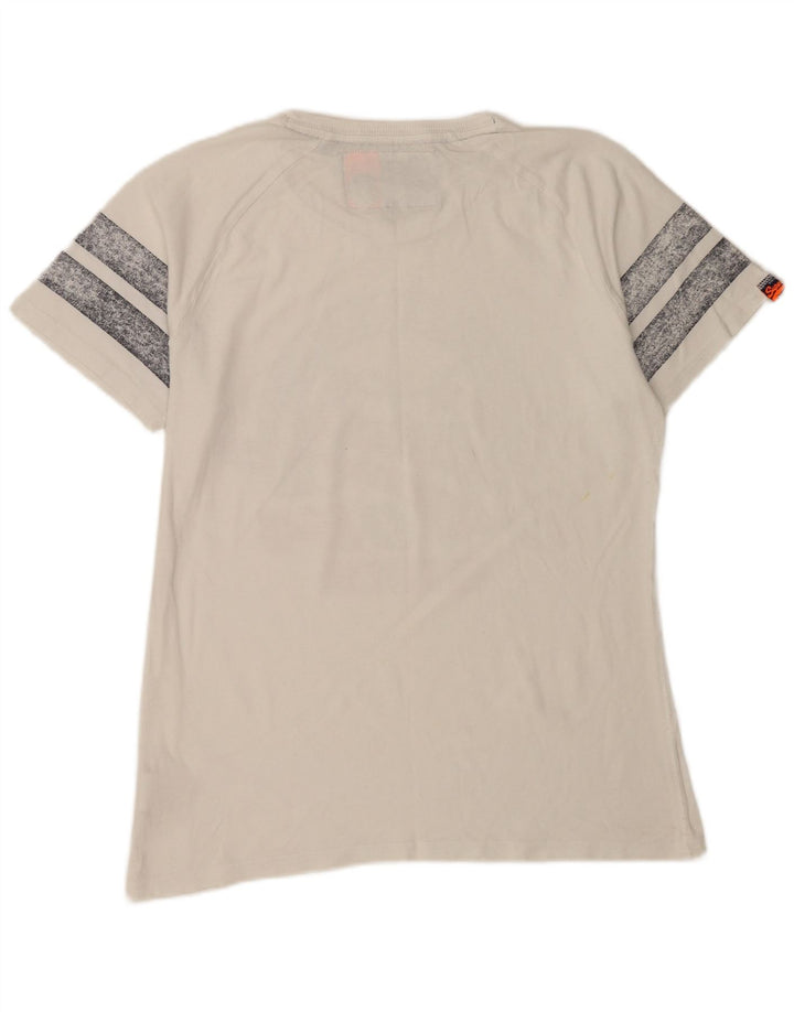 Męski T-shirt z grafiką Superdry, duży, biały, bawełniany