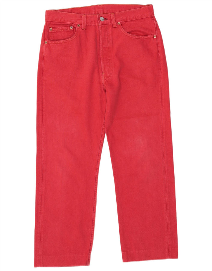 Męskie dżinsy Levi's 501 Straight W33 L27 Czerwone