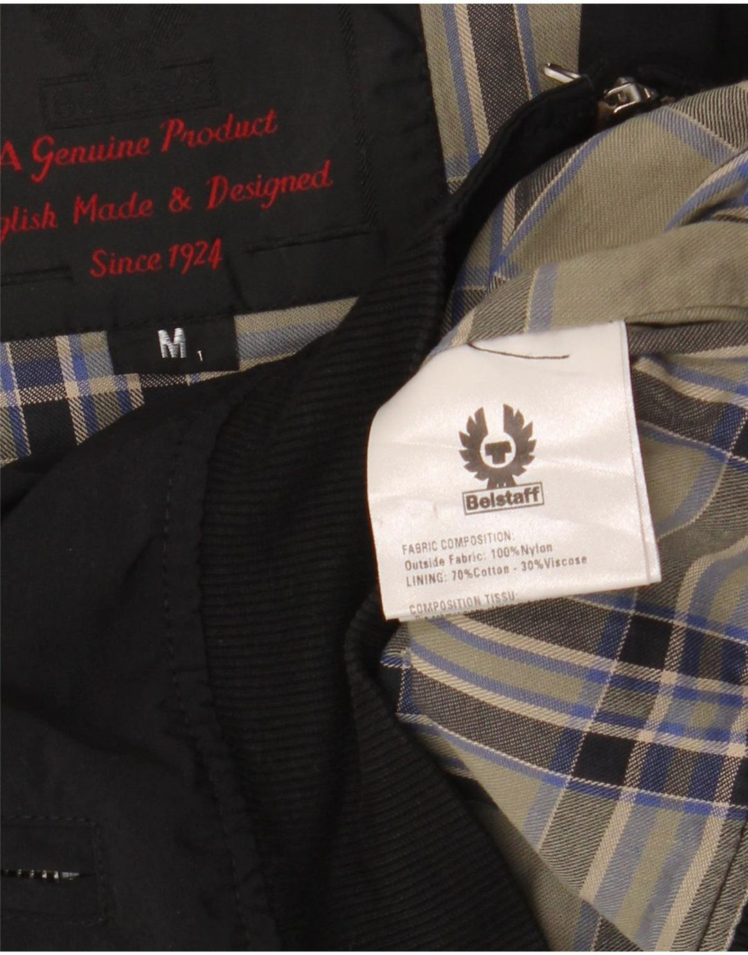 Damska kurtka bomberka Belstaff UK 14, średni czarny nylon