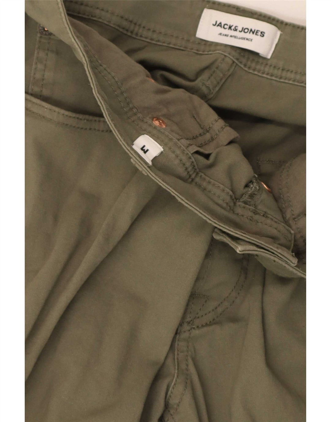 Męskie spodenki codzienne Jack & Jones, średnie W34, bawełna khaki