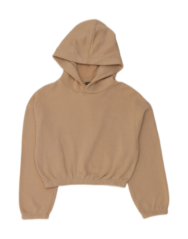 Damski sweter z kapturem Zara UK 10 Small, beżowy, bawełniany