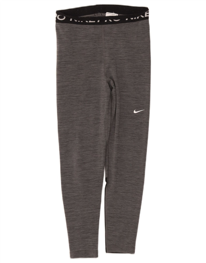 Damskie legginsy Nike Dri Fit Graphic UK 10, małe, szare, nakrapiane, poliestrowe