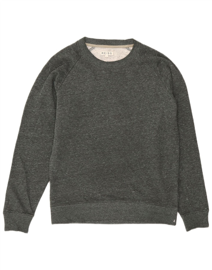 Męska bluza Reiss, mała, zielona, nakrapiana bawełna