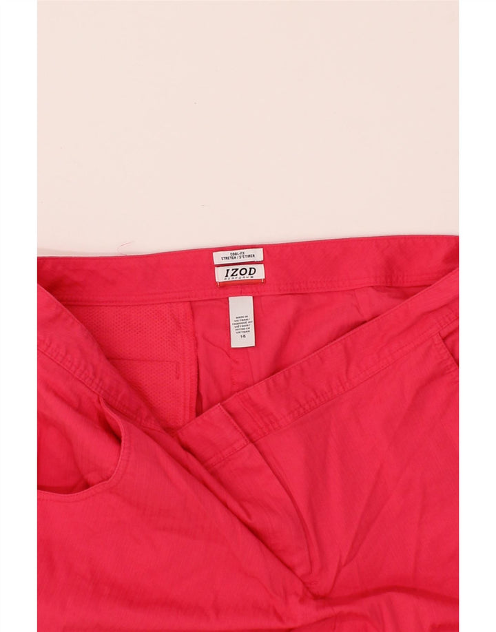 IZOD Womens Cargo Shorts US 14 XL W34  Pink Cotton Vintage Izod and Second-Hand Izod from Messina Hembry 