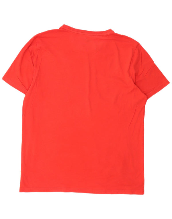 Męski T-shirt z grafiką Puma, duży, czerwony, bawełniany