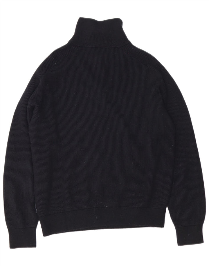 Męski sweter z zamkiem błyskawicznym Armani Exchange, duży, czarny, bawełniany
