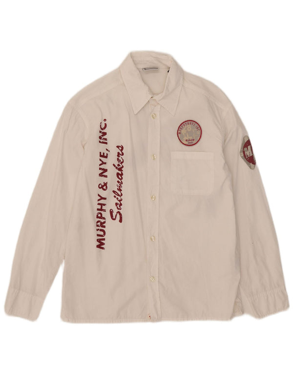 Chłopięca koszula z grafiką Murphy & Nye Sailmakers 11-12 lat XL, biała, bawełniana