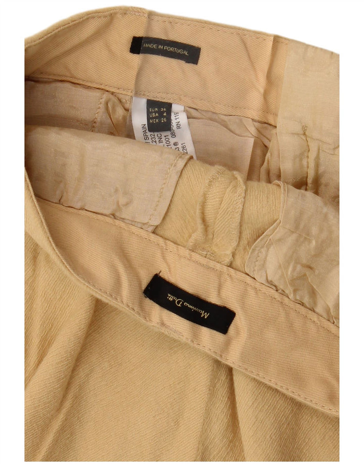 Spodnie damskie MASSIMO DUTTI proste chino EU 36 XS W26 L26 beżowa wełna