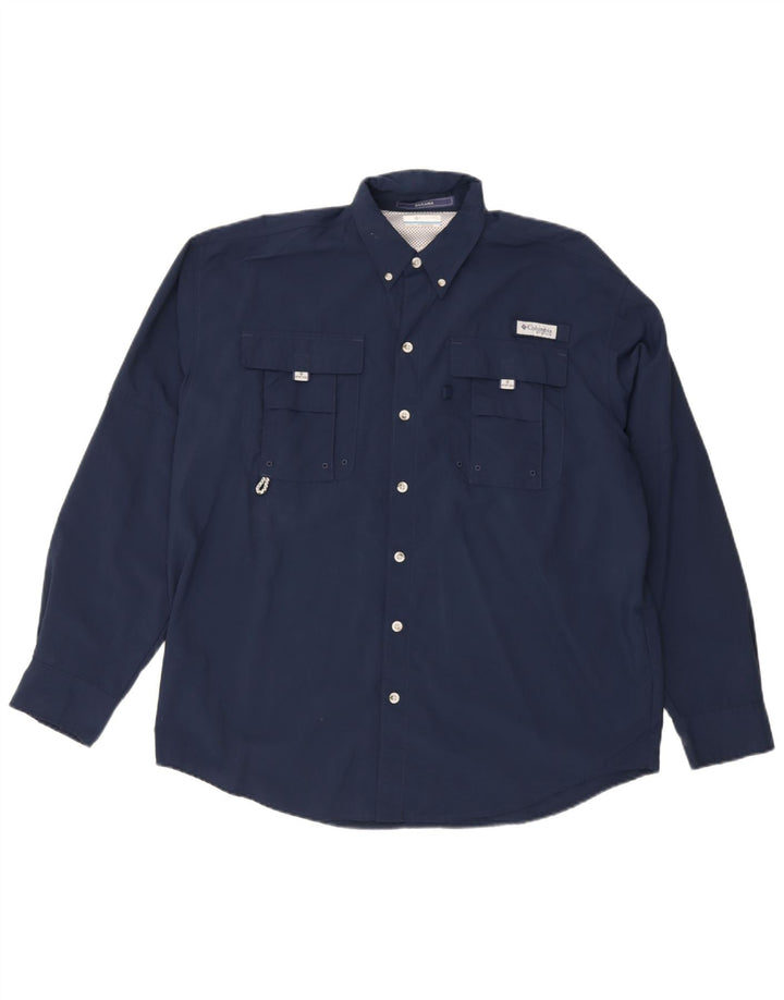 Męska koszula Columbia Omni-Shade, średni granatowy nylon