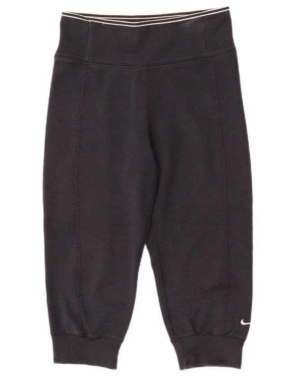 Damskie spodnie dresowe Nike Dri Fit Capri Joggers UK 4/6 XS Czarna bawełna
