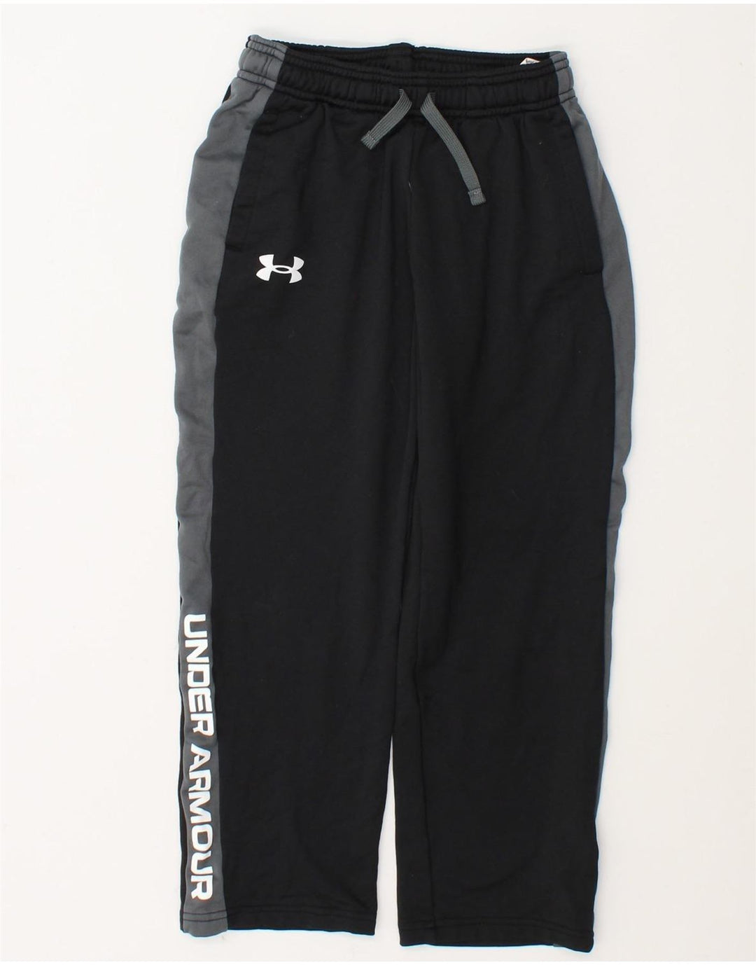 Chłopięce spodnie dresowe Under Armour 7-8 lat, małe, czarne, z blokami kolorów