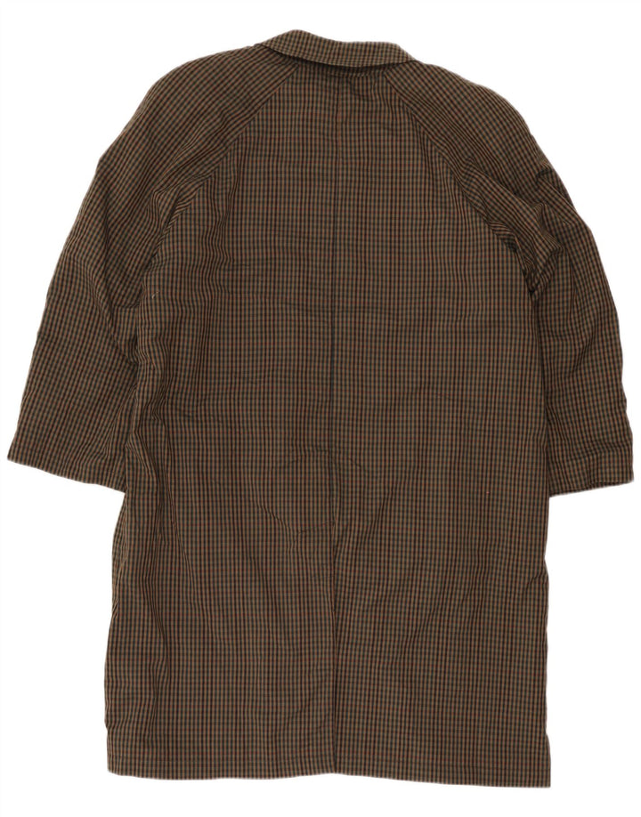 Płaszcz damski w stylu vintage UK 18 XL, brązowa kratka