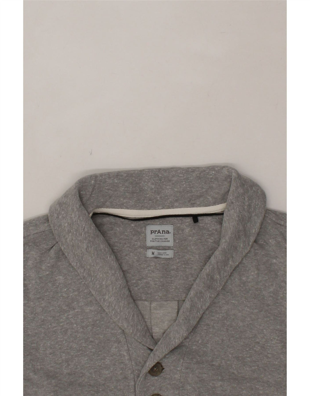 PRANA Womens Oversized Crop Shawl Neck Sweatshirt Jumper UK 14 Medium Grey Vintage Prana and Second-Hand Prana from Messina Hembry 