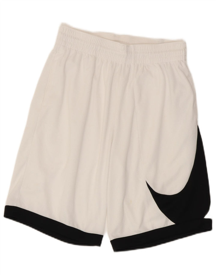 Męskie spodenki sportowe Nike Dri Fit, mały, biały, poliestrowy blok kolorów