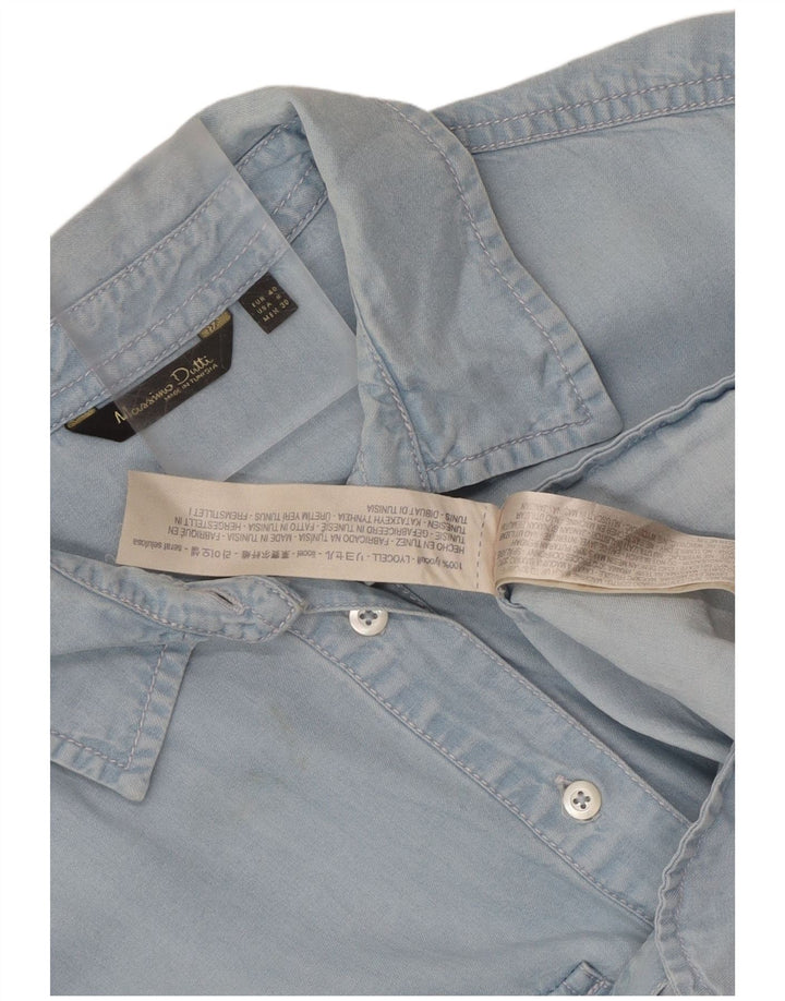 Damska sukienka koszulowa z długim rękawem Massimo Dutti EU 40 Medium Blue Lyocell