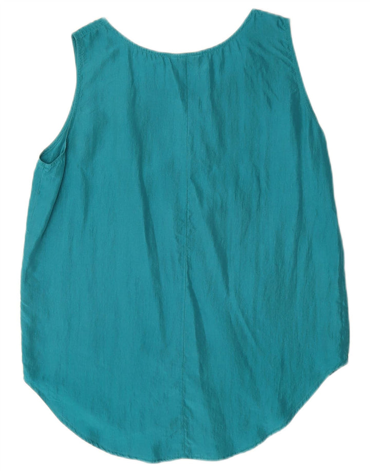 Damska bluzka bez rękawów Ultimo 21 IT 42 Średni niebieski jedwab