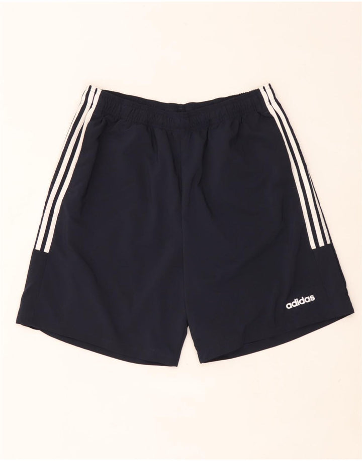Męskie spodenki sportowe Adidas XL granatowe, poliestrowe