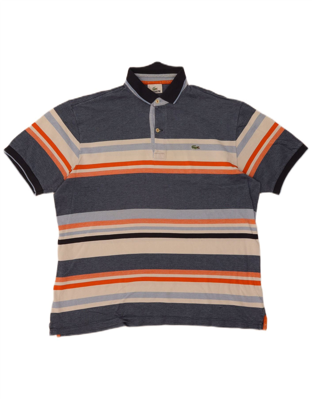 Męska koszulka polo Lacoste, rozmiar 6, XL, niebieska, z blokami kolorów