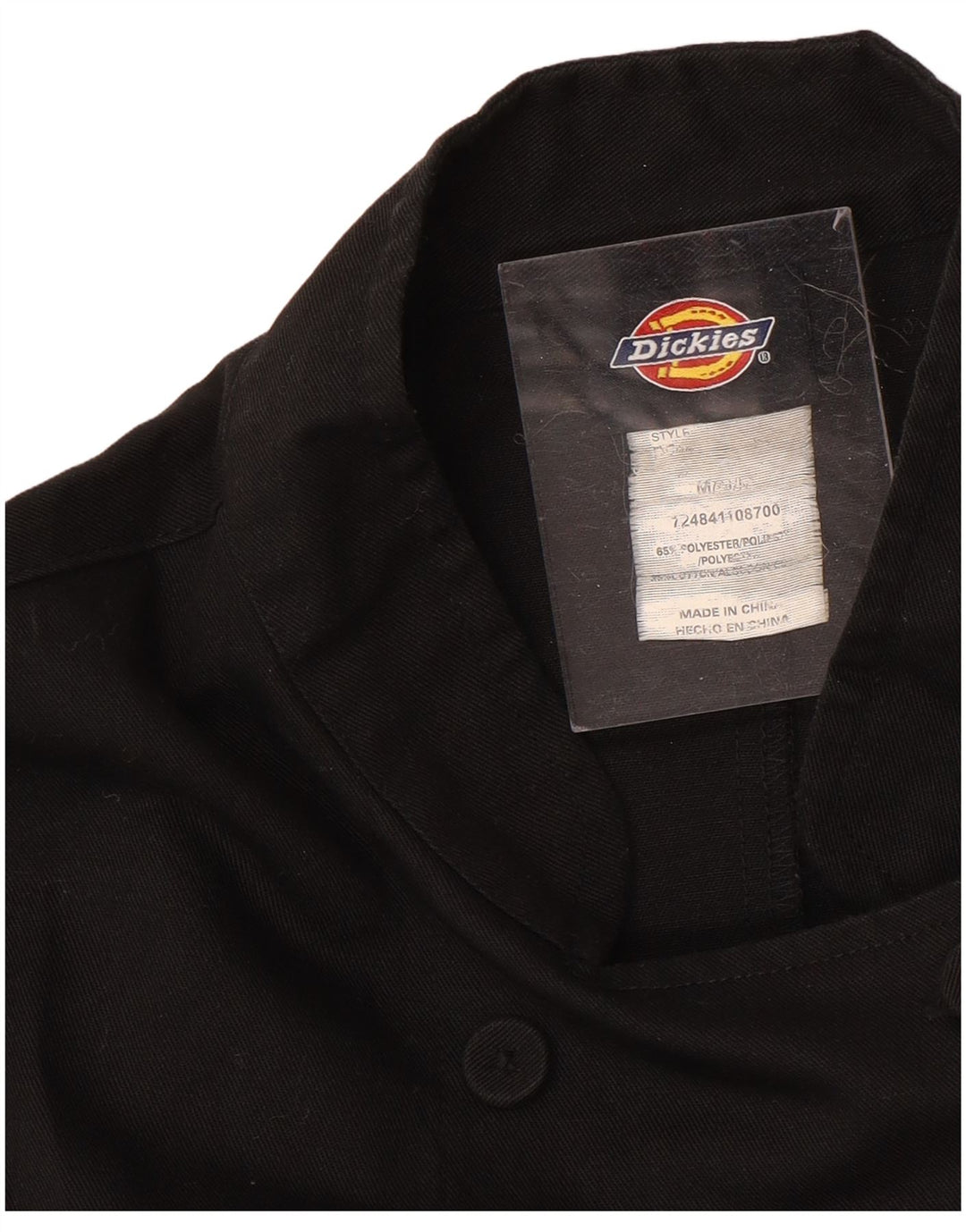 Damska kurtka dwurzędowa Dickies UK 14, średnia czarna bawełna