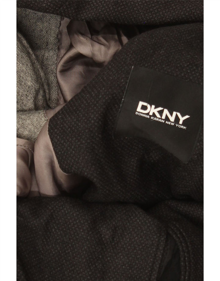 Dkny Męska marynarka zapinana na 2 guziki UK 38 Średnia czarna wełna
