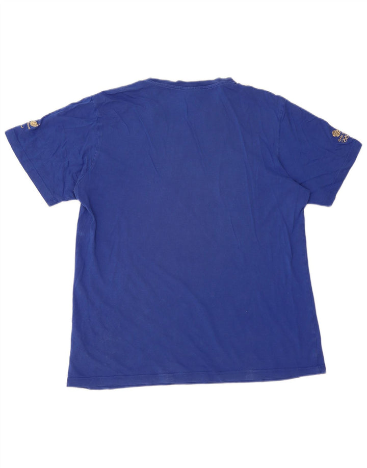 Męska koszulka graficzna Adidas Top Medium Blue Cotton