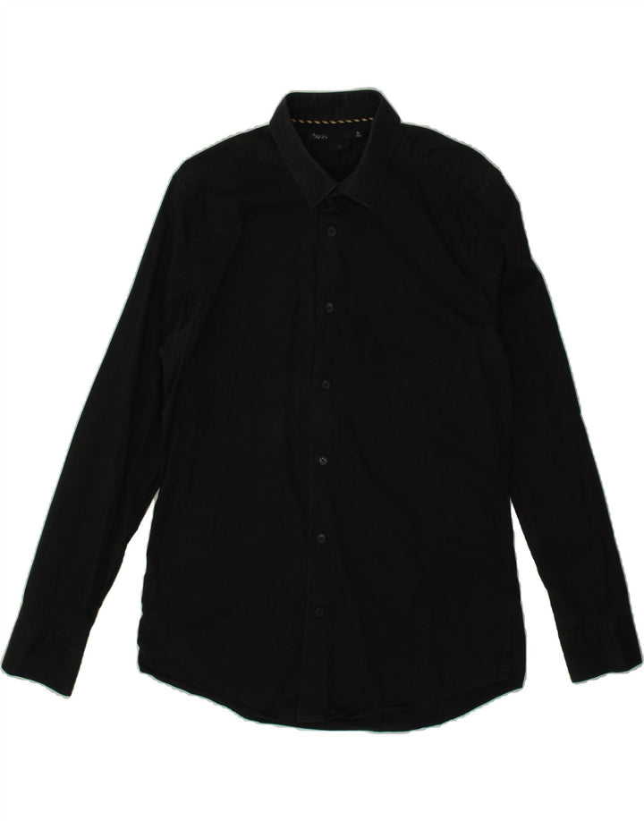 JULES Mens Shirt Size 41/42 Large Black Vintage Jules and Second-Hand Jules from Messina Hembry 