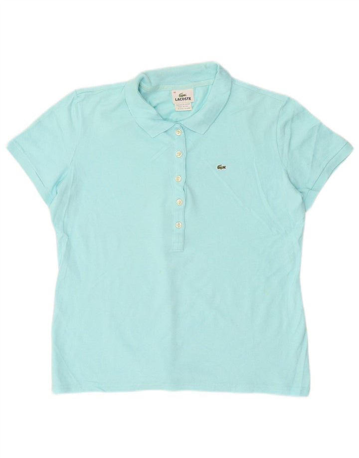 Damska koszulka polo Lacoste, rozmiar 46, XL, niebieska, bawełniana