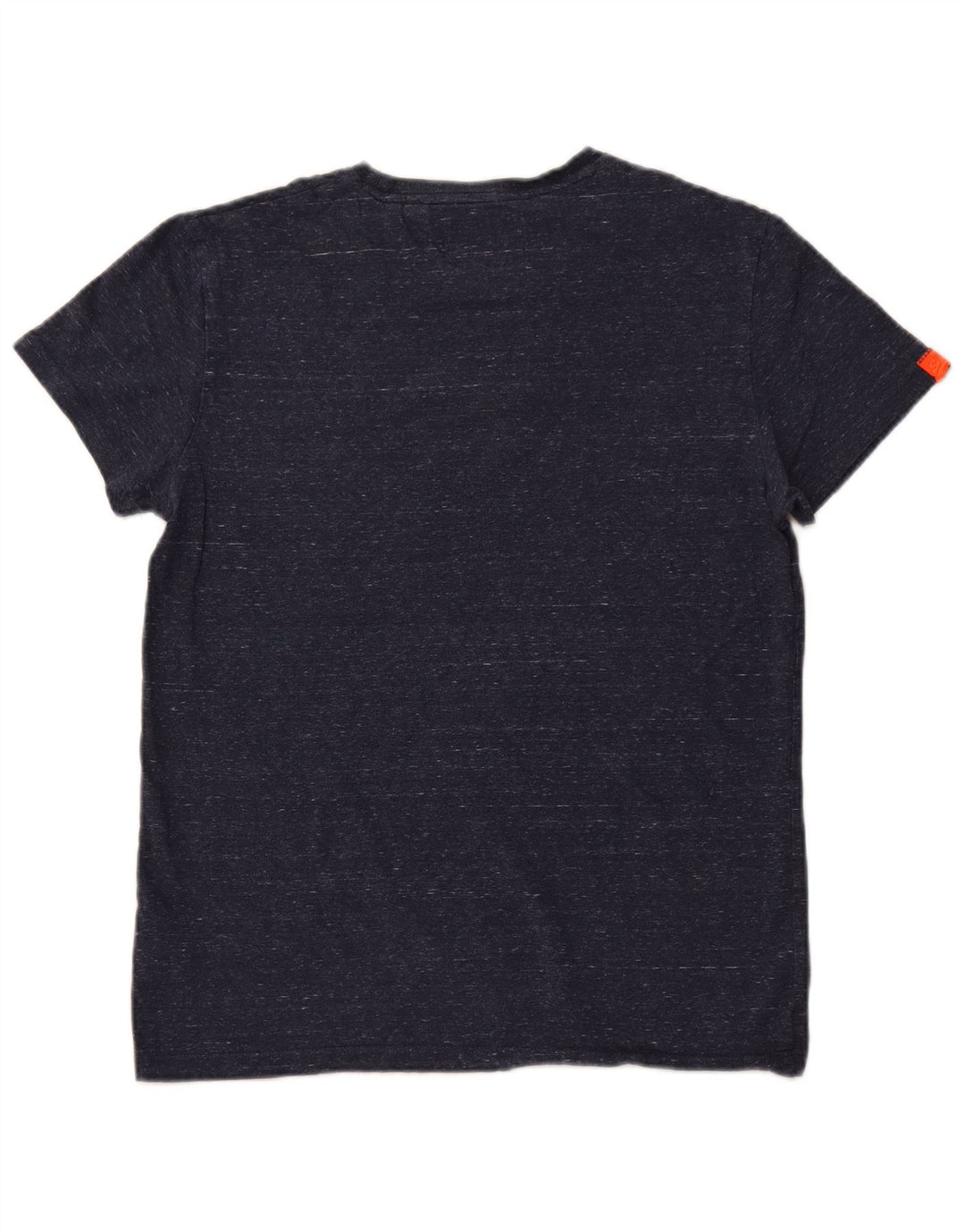 SUPERDRY Męski T-shirt Top Średni Granatowy Bawełniany Nakrapiany