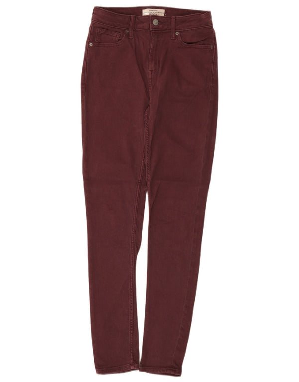 Damskie jeansy Skinny White Stuff UK 8 Small W28 L29 Burgundowa bawełna