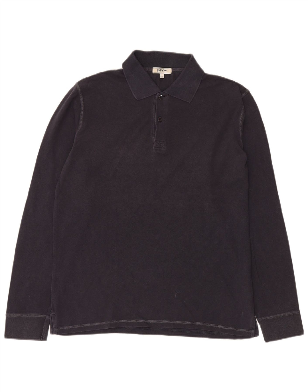 Męska koszulka polo z długim rękawem GEOX Respira, kolor średni granatowy