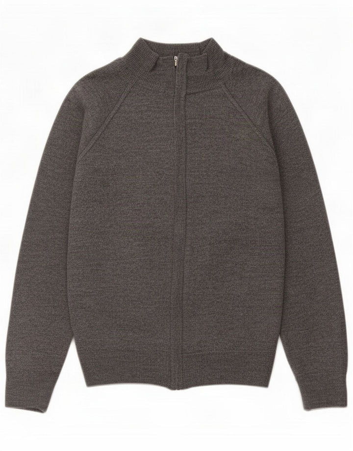 Zara Męski sweter kardigan, duży, szary, wełniany