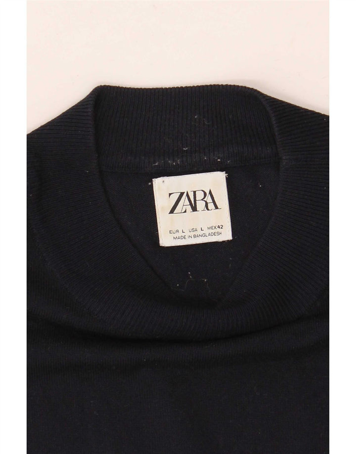 T-shirt męski Zara, duży, granatowy