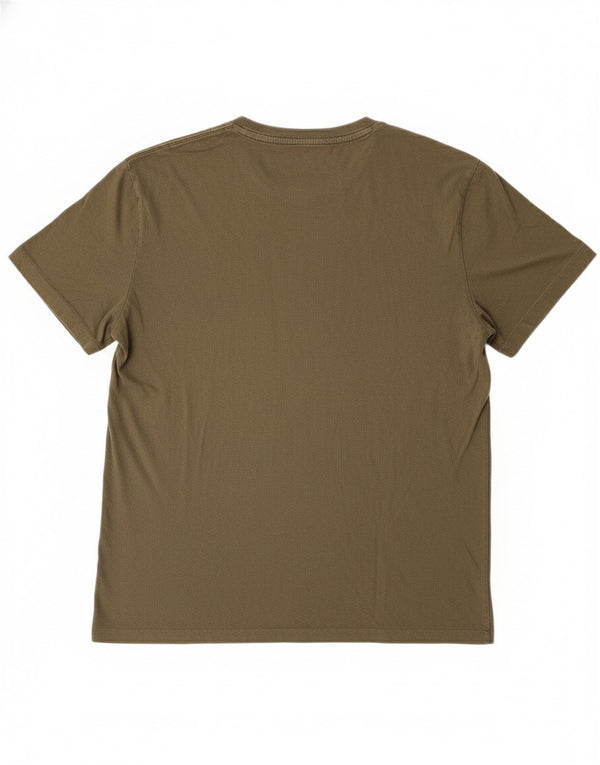 Polo Ralph Lauren Mens Custom Slim Fit T-Shirt Top Large Khaki Cotton