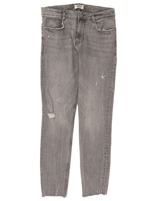 Damskie jeansy skinny ZARA EU 40 Medium W30 L26 Szara bawełna