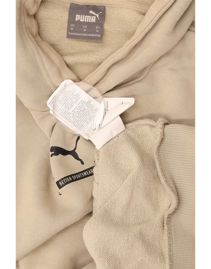 Męski sweter z kapturem Puma, średnio beżowy, bawełniany