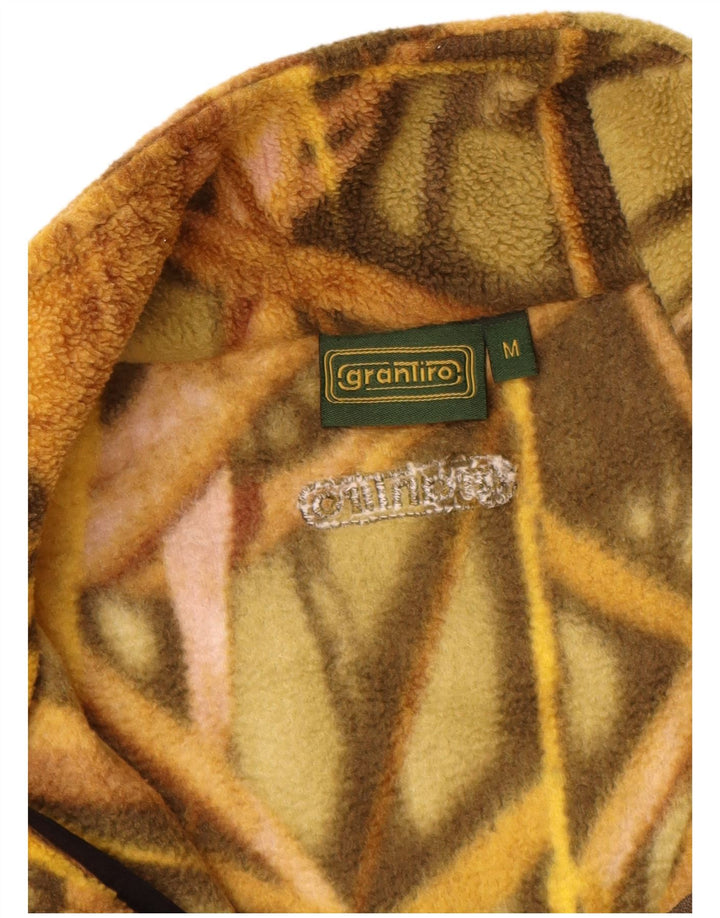 Męski sweter polarowy z zamkiem błyskawicznym w stylu vintage, abstrakcyjny wzór, średni, wielobarwny