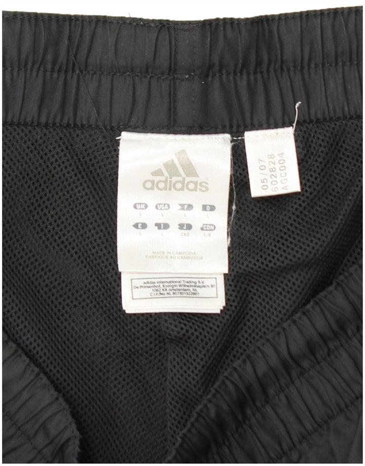 Męskie spodnie dresowe ADIDAS Joggery, duże, czarne, poliestrowe