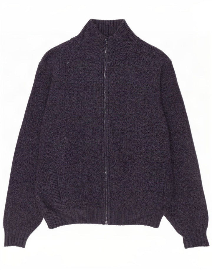 L.L.Bean Męski sweter rozpinany, duży, granatowy, wełniany