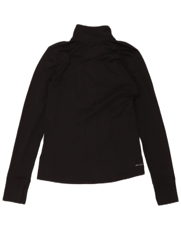 Damski dres Nike Dri Fit z zamkiem błyskawicznym na szyi, UK 10, mały, czarny
