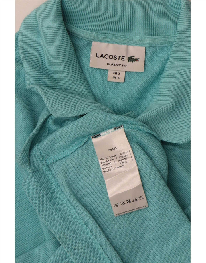 Męska koszulka polo Lacoste o klasycznym kroju, rozmiar 3, mała, niebieska, bawełniana